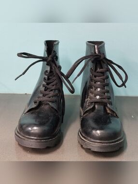 Classic Black Lace-Up Women's Combat Boots